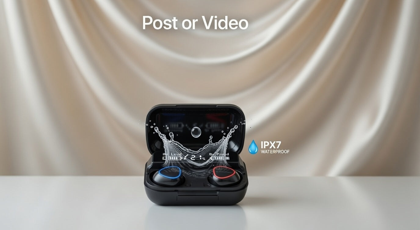 TWS Wireless Earbuds with Smart Charging Case