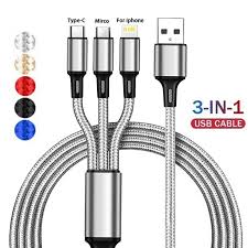 3-in-1 Multi Charging Cable (iPhone + Android + Type-C)